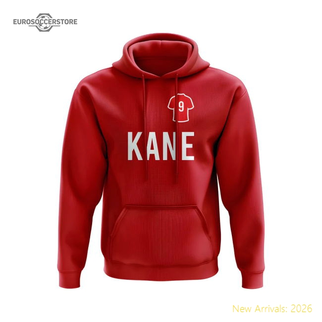 Harry Kane Bayern Munich Number Hoody (Red)-Football Jersey Hub