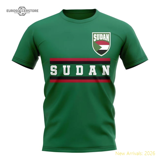 Sudan Core Football Country T-Shirt (Green)-Football Jersey Hub