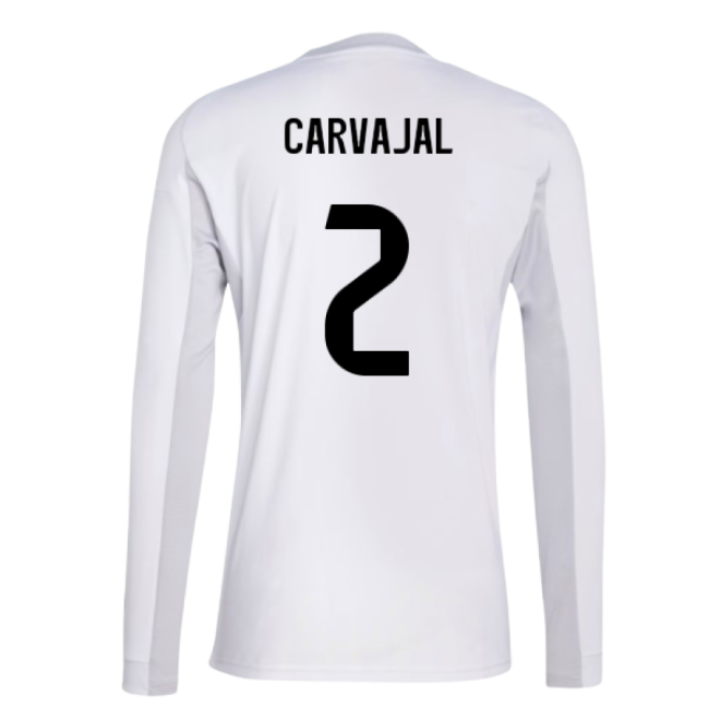 2025-2026 Real Madrid Long Sleeve Home Shirt (Carvajal 2)-Football Jersey Hub