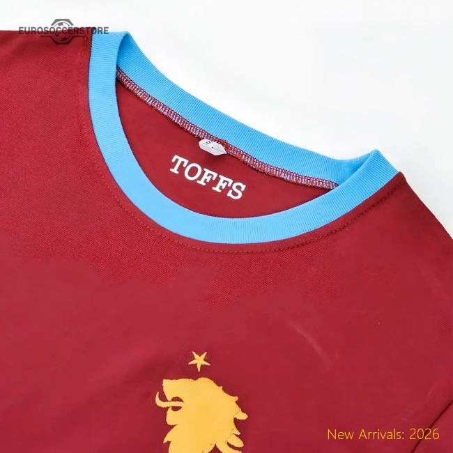 Aston Villa 12th Man T-Shirt - Maroon/Sky Ringer-Football Jersey Hub