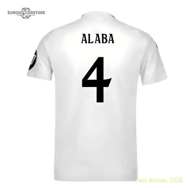 2024-2025 Real Madrid Authentic Home Shirt (Alaba 4)-Football Jersey Hub