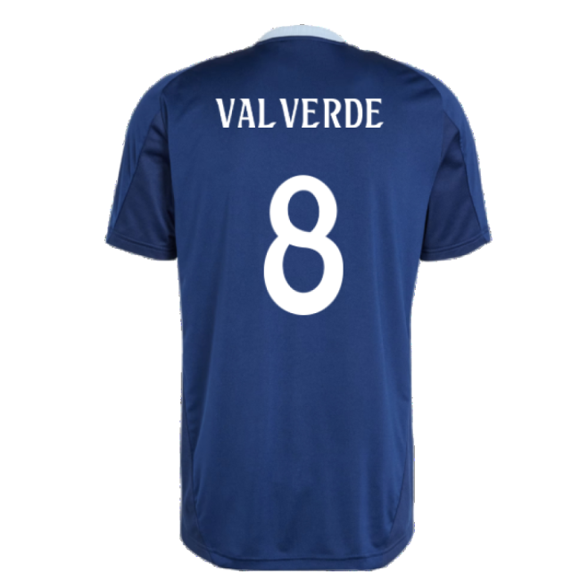 2024-2025 Real Madrid Training Jersey (Navy) (Valverde 8)-Football Jersey Hub