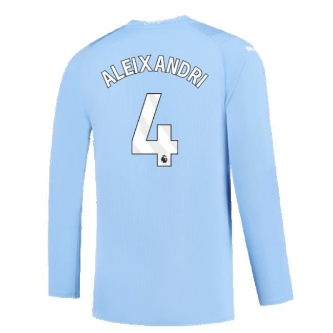 Manchester City 2023-2024 Puma Home Long Sleeved Shirt (S) (Good) (Aleixandri 4)-Football Jersey Hub