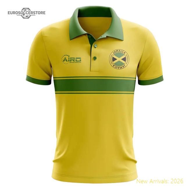 Jamaica Concept Stripe Polo Shirt (Yellow)-Football Jersey Hub