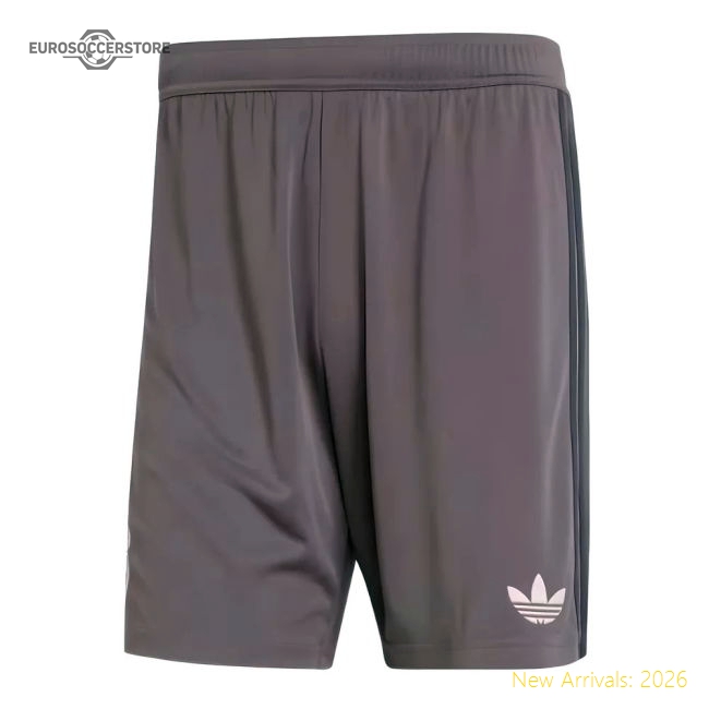 2024-2025 Real Madrid Third Shorts (Charcoal)-Football Jersey Hub