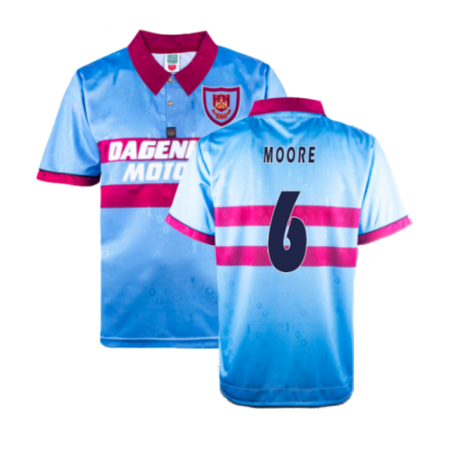 1995-1997 West Ham Pony Reissue Centenary Away Shirt (MOORE 6)-Football Jersey Hub