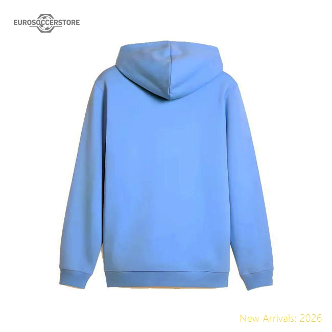 2025-2026 Man City FtblESS Fleece Hoody (Light Blue)-Football Jersey Hub
