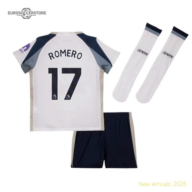 2025-2026 Tottenham Home Little Kids Mini Kit (Romero 17)-Football Jersey Hub