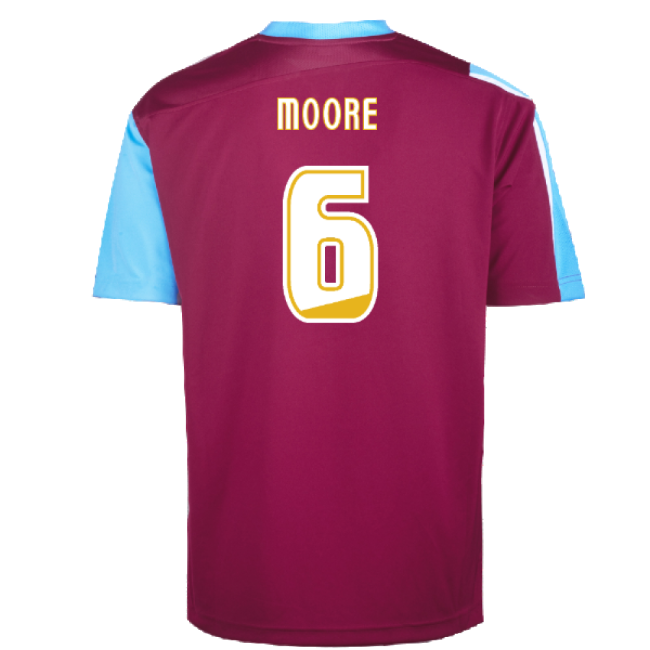 2005 West Ham Home Play Off Final Shirt (MOORE 6)-Football Jersey Hub