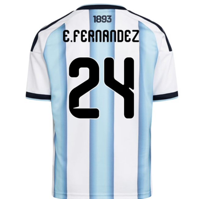 2026-2027 Argentina Home Shirt (Kids) (E.Fernandez 24)-Football Jersey Hub