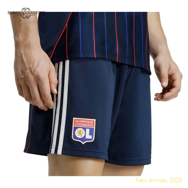 2025-2026 Olympique Lyon Away Shorts (Night Indigo)-Football Jersey Hub
