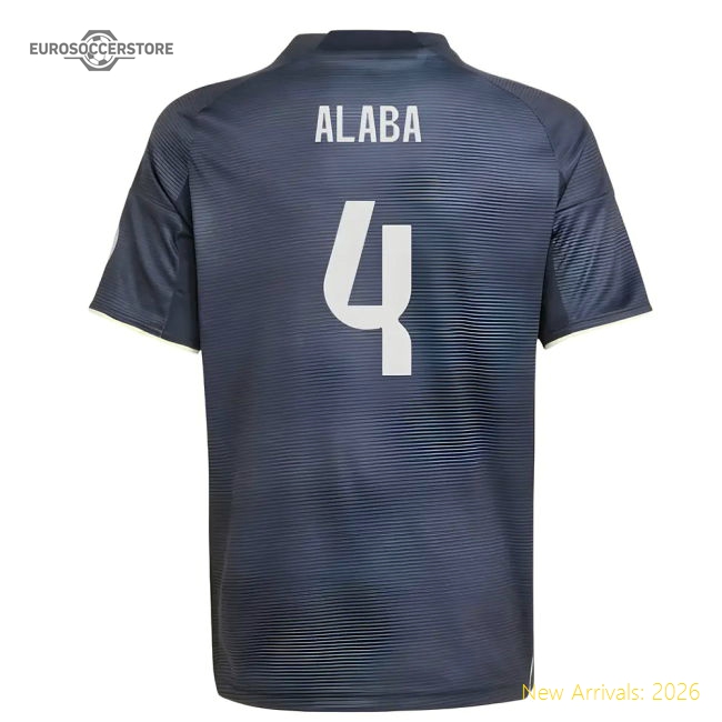 2025-2026 Real Madrid Away Shirt (Kids) (Alaba 4)-Football Jersey Hub