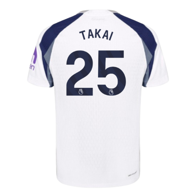 2025-2026 Tottenham Hotspur Authentic Home Shirt (Takai 25)-Football Jersey Hub