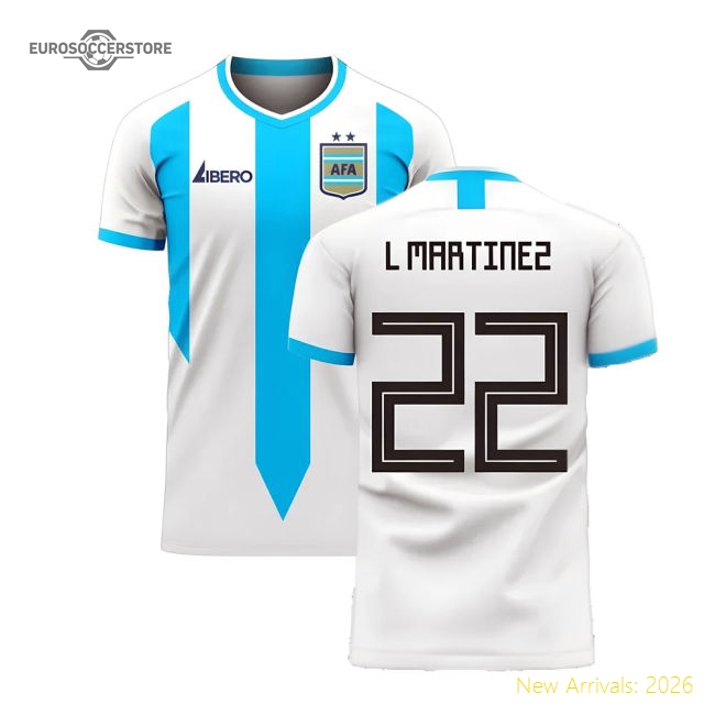 Argentina 2025-2026 Home Concept Football Kit (Libero) (L MARTINEZ 22)-Football Jersey Hub