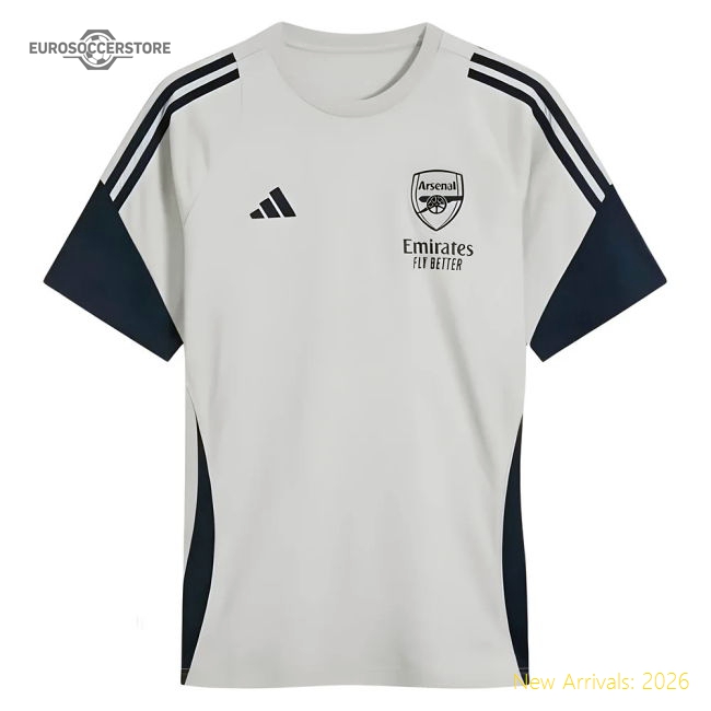 2025-2026 Arsenal Training Tee (Grey)-Football Jersey Hub