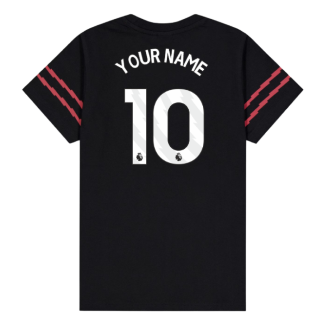 Arsenal Graphic T-Shirt (Black) - Kids (Your Name)-Football Jersey Hub