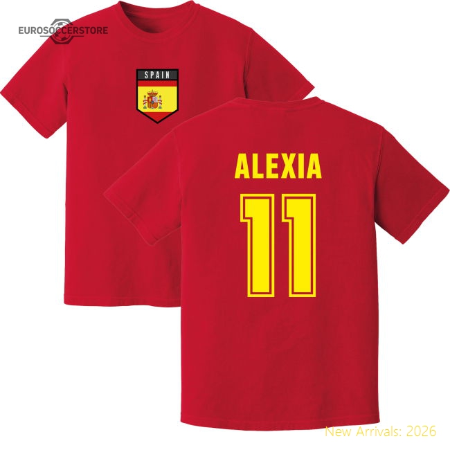 Alexia Putellas Spain Training Jersey (Red)-Football Jersey Hub