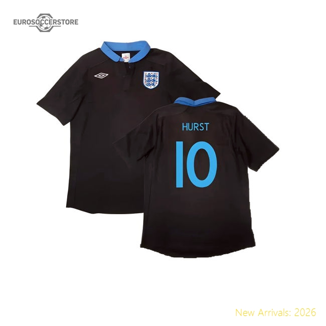 England 2011-12 Away Shirt ((Excellent) L) (HURST 10)-Football Jersey Hub