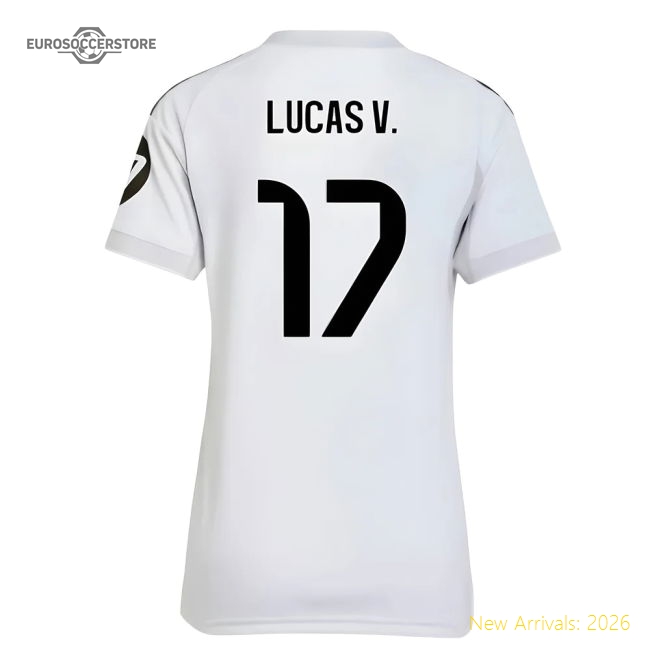 2025-2026 Real Madrid Home Shirt (Womens) (Lucas V. 17)-Football Jersey Hub