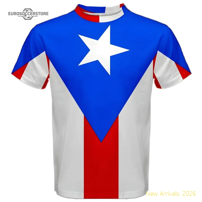 Puerto Rico Flag Sublimated Sports Jersey-Football Jersey Hub