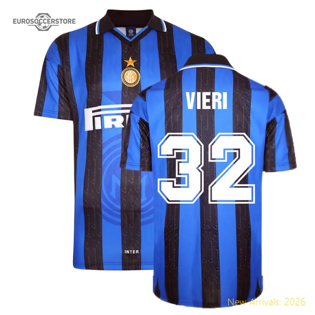 1998 Inter Milan Score Draw Home Shirt (VIERI 32)-Football Jersey Hub