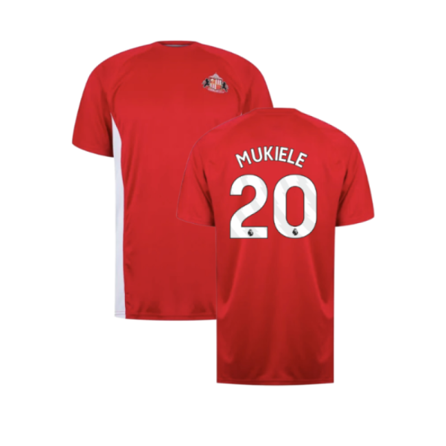 Sunderland Poly T-Shirt (Red) (Mukiele 20)-Football Jersey Hub