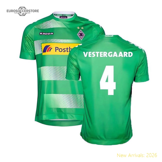 Borussia Monchengladbach 2016-18 Away Shirt ((Very Good) XL) (Vestergaard 4)-Football Jersey Hub