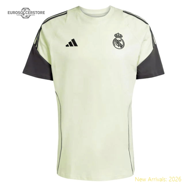 2025-2026 Real Madrid Training Tee (Almost Lime) (Modric 10)-Football Jersey Hub