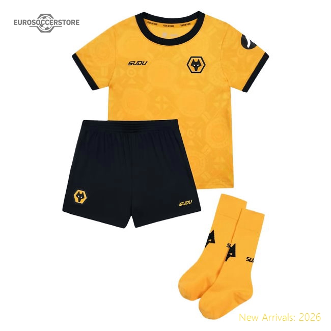 2025-2026 Wolves Home Infant Kit (Arokodare 14)-Football Jersey Hub