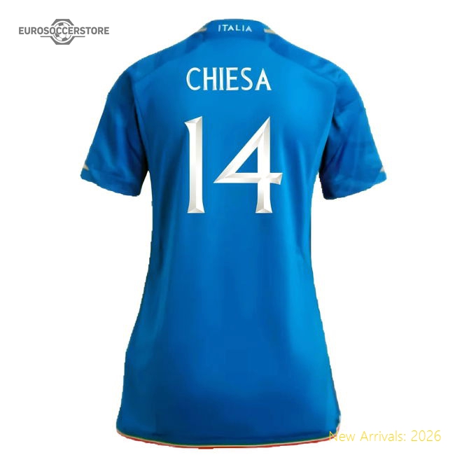 2023-2024 Italy Home Shirt (Ladies) (CHIESA 14)-Football Jersey Hub
