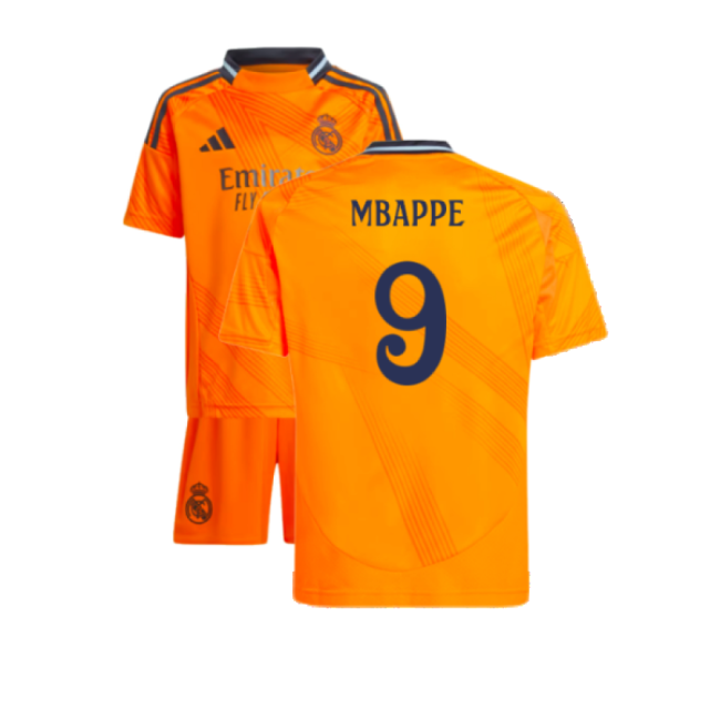 2024-2025 Real Madrid Away Mini Kit (Mbappe 9)-Football Jersey Hub