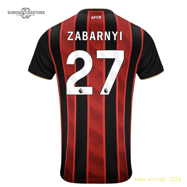 2025-2026 Bournemouth Home Shirt (Zabarnyi 27)-Football Jersey Hub