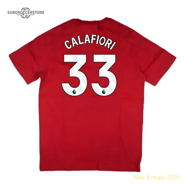 2024-2025 Arsenal DNA Tee (Red) (Calafiori 33)-Football Jersey Hub