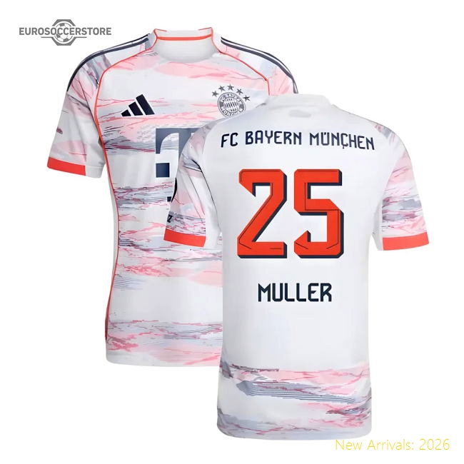 2025-2026 Bayern Munich Away Shirt (Muller 25)-Football Jersey Hub