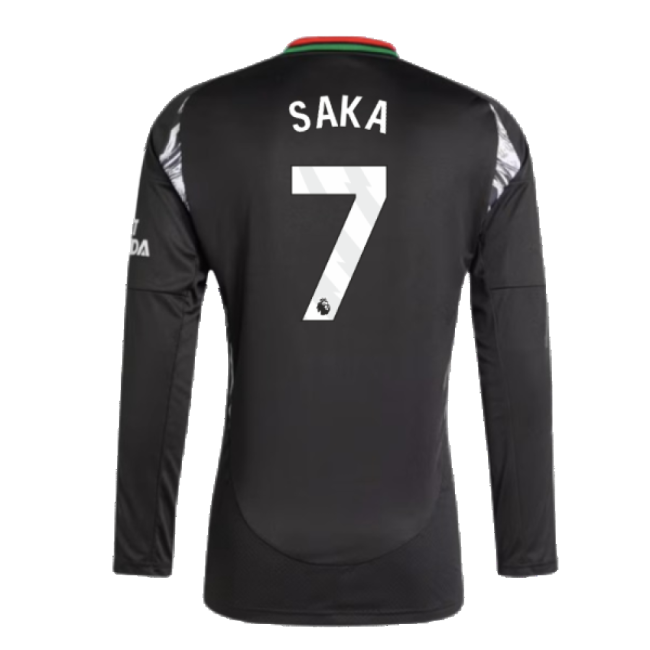 2024-2025 Arsenal Away Long Sleeve Shirt (Saka 7)-Football Jersey Hub