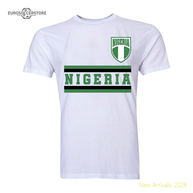Nigeria Core Football Country T-Shirt (White)-Football Jersey Hub