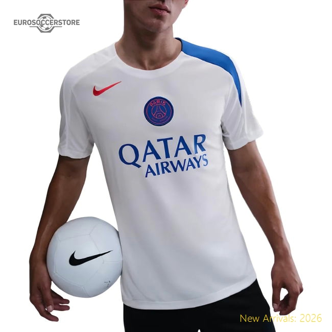 2025-2026 PSG T90 Third Strike Dri-Fit Shirt (White)-Football Jersey Hub