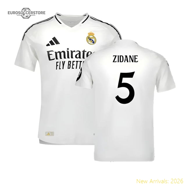 2024-2025 Real Madrid Authentic Home Shirt (Zidane 5)-Football Jersey Hub