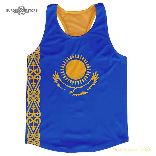Kazakhstan Flag Running Vest-Football Jersey Hub