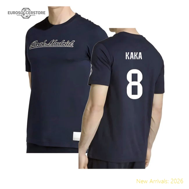 2025-2026 Real Madrid US Tee (Navy) (Kaka 8)-Football Jersey Hub