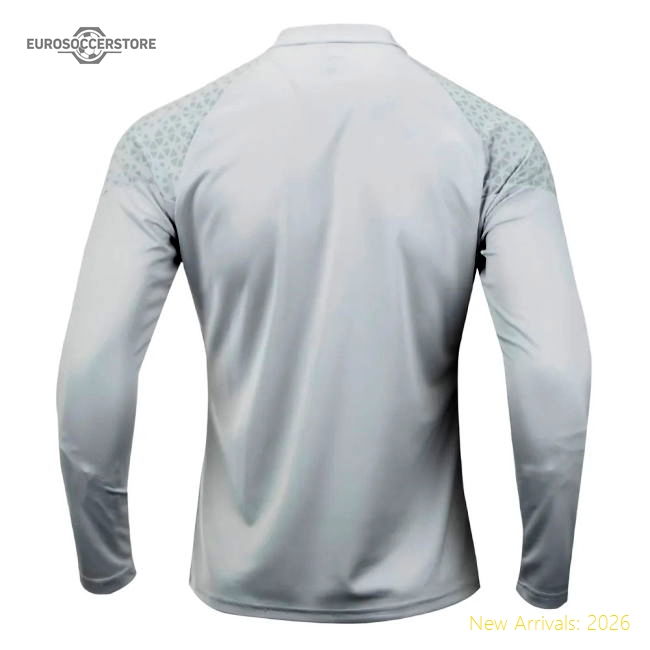 2023-2024 AC Milan Training Half Zip Top (Grey)-Football Jersey Hub