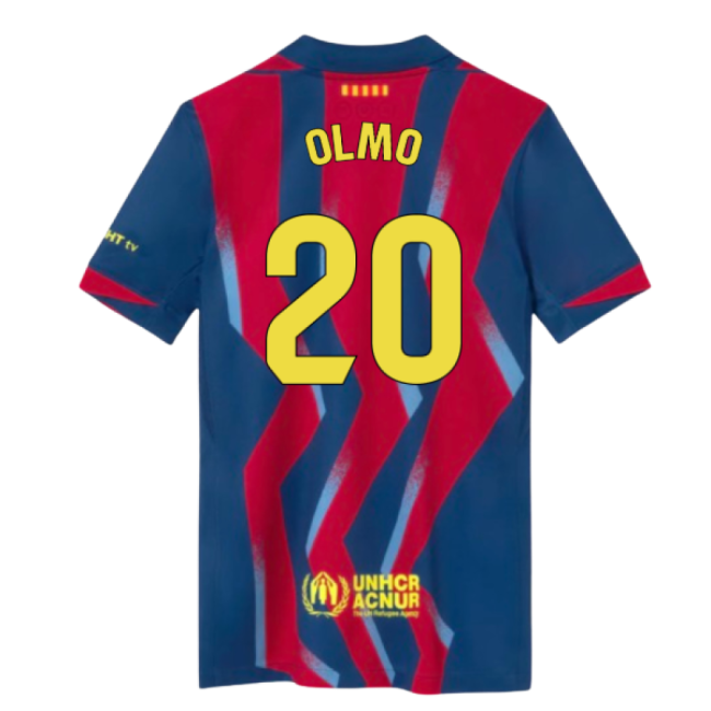 2025-2026 Barcelona Fourth Shirt (Kids) (Olmo 20)-Football Jersey Hub