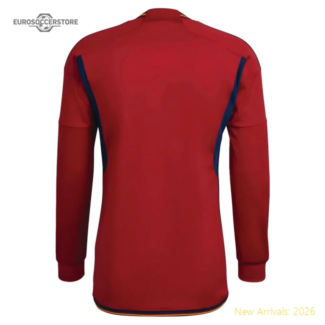 2022-2023 Spain Long Sleeve Home Shirt-Football Jersey Hub