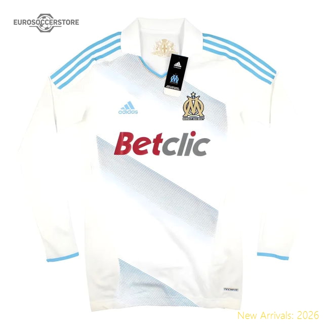 Marseille 2011-12 Player Spec Long Sleeve Home Shirt ((Excellent) L)-Football Jersey Hub