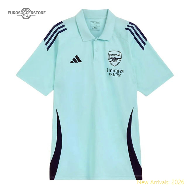 2024-2025 Arsenal Polo Shirt (Clear Aqua)-Football Jersey Hub