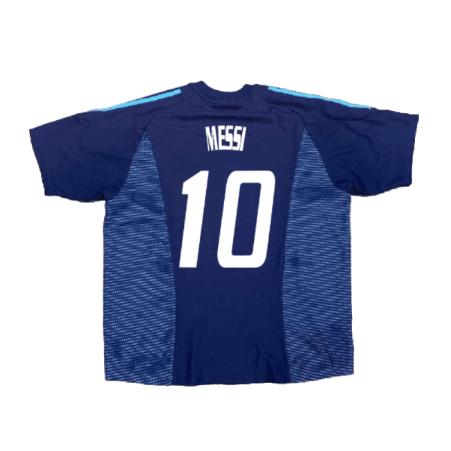 Argentina 2002-04 Away Shirt ((Excellent) XL) (MESSI 10)-Football Jersey Hub