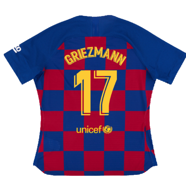 Barcelona 2019-20 Womens Home Shirt (Vaporkit) ((Excellent) S) (Griezmann 17)-Football Jersey Hub
