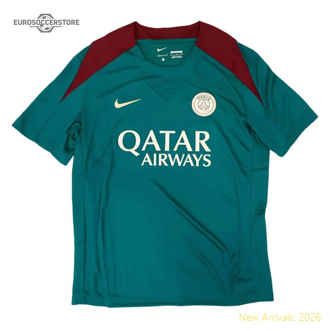 2024-2025 PSG Strike Dri-Fit Training Shirt (Teal)-Football Jersey Hub