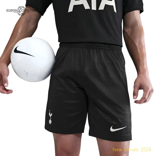 2025-2026 Tottenham Away Shorts (Black)-Football Jersey Hub