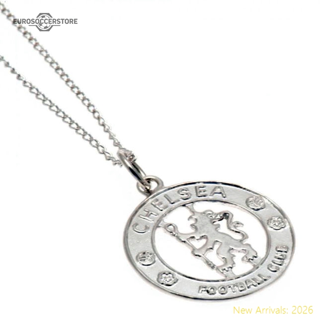 Chelsea FC Sterling Silver Pendant & Chain CR-Football Jersey Hub